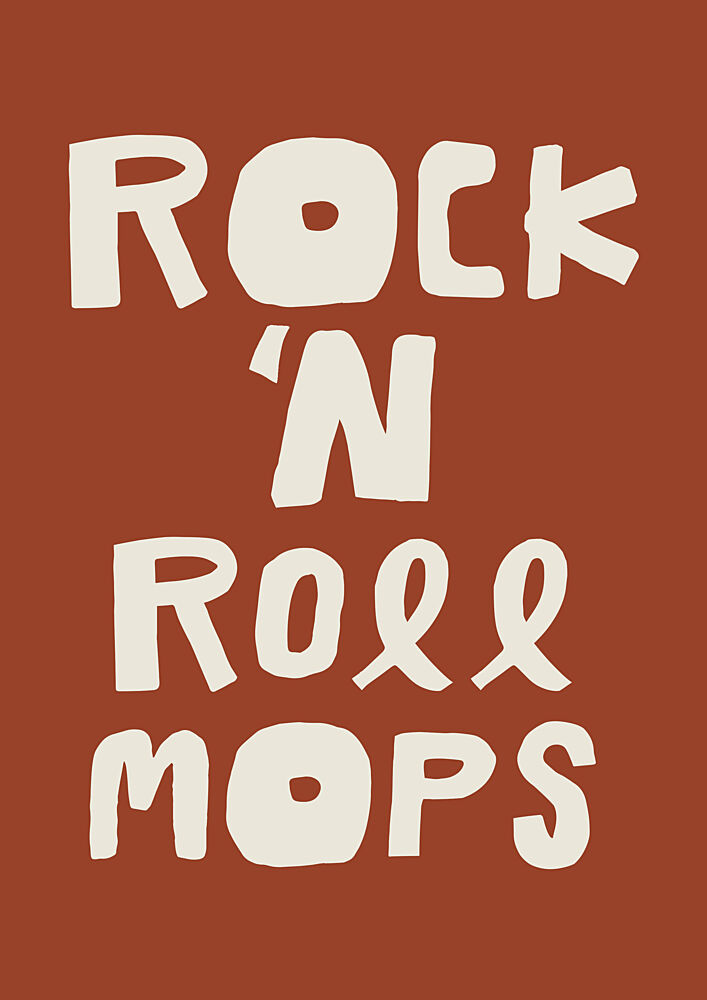 Rocknrollmopsbrown art print by Treechild for $57.95 CAD
