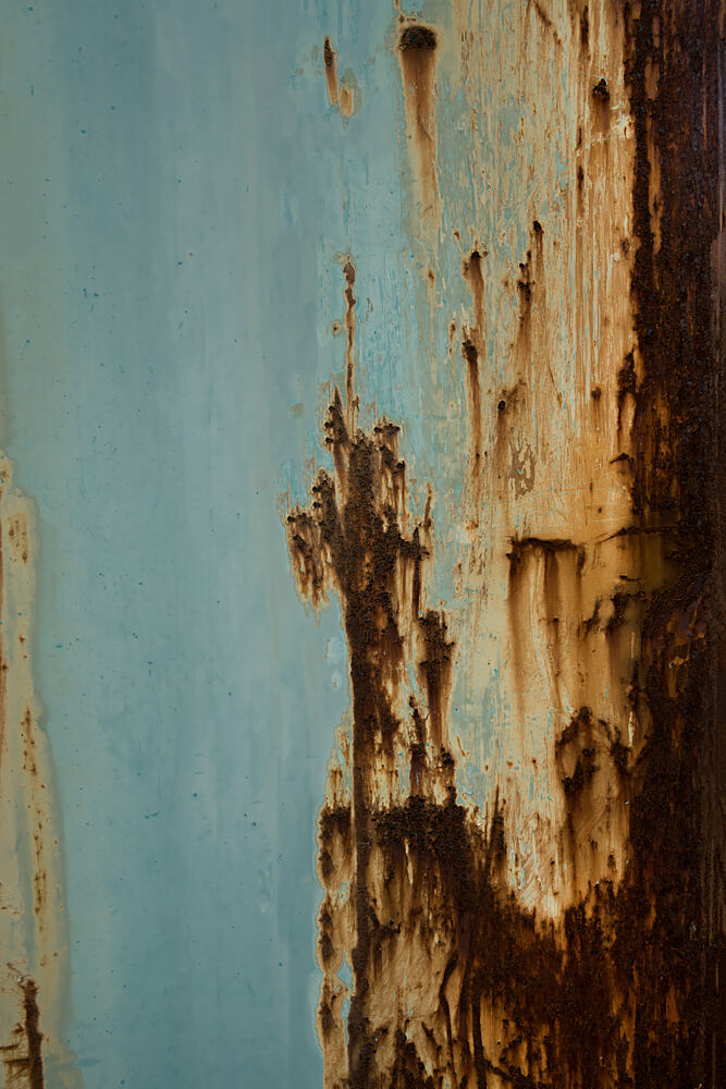 Weathered Blue Rust art print by Studio Meikle for $57.95 CAD