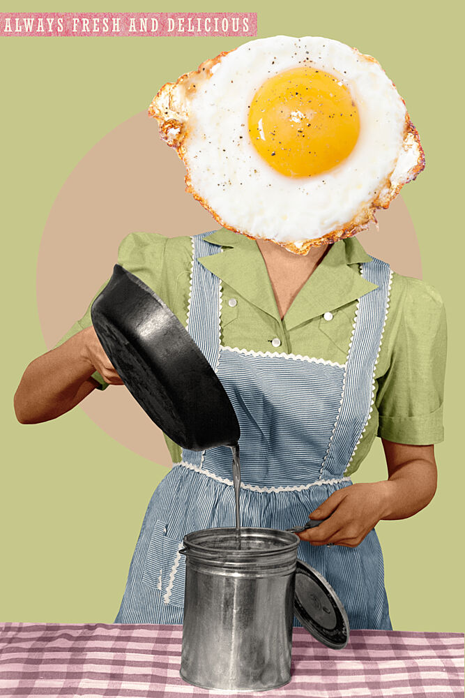 Fried Egg Kitchen art print by Marja van den Hurk for $57.95 CAD