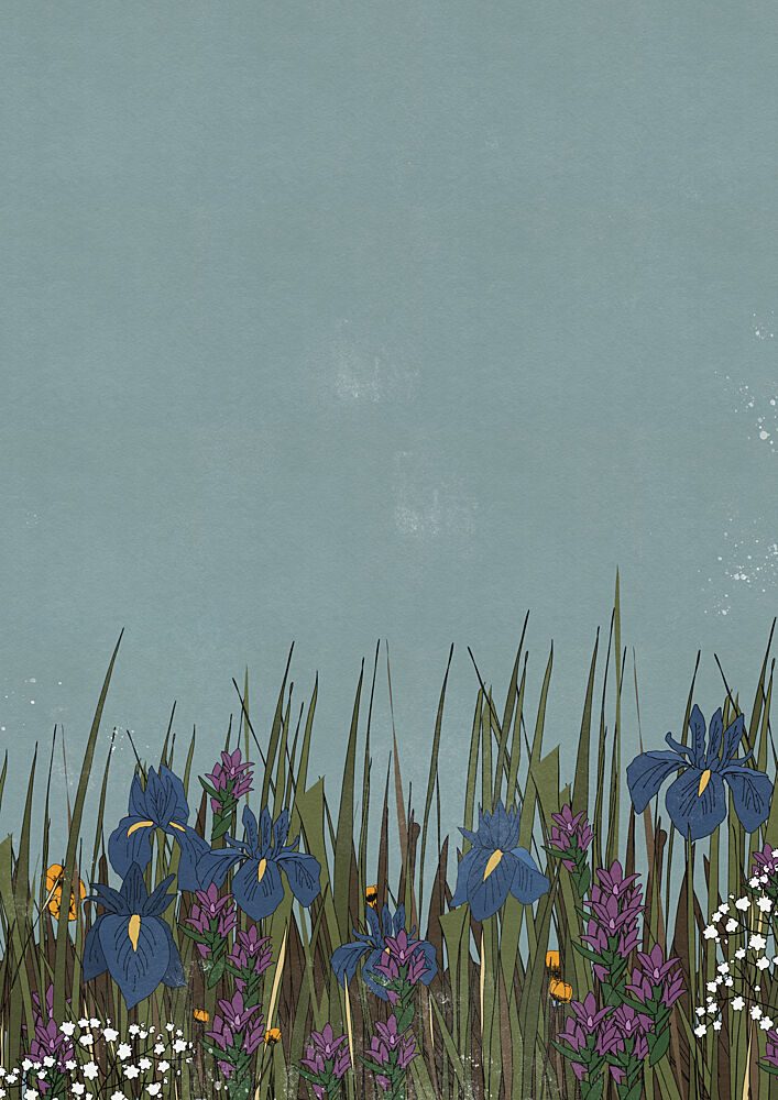 Wild Iris Meadow art print by Nicholas for $57.95 CAD