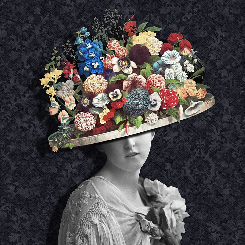 Elegant Floral Hat art print by Marja van den Hurk for $57.95 CAD
