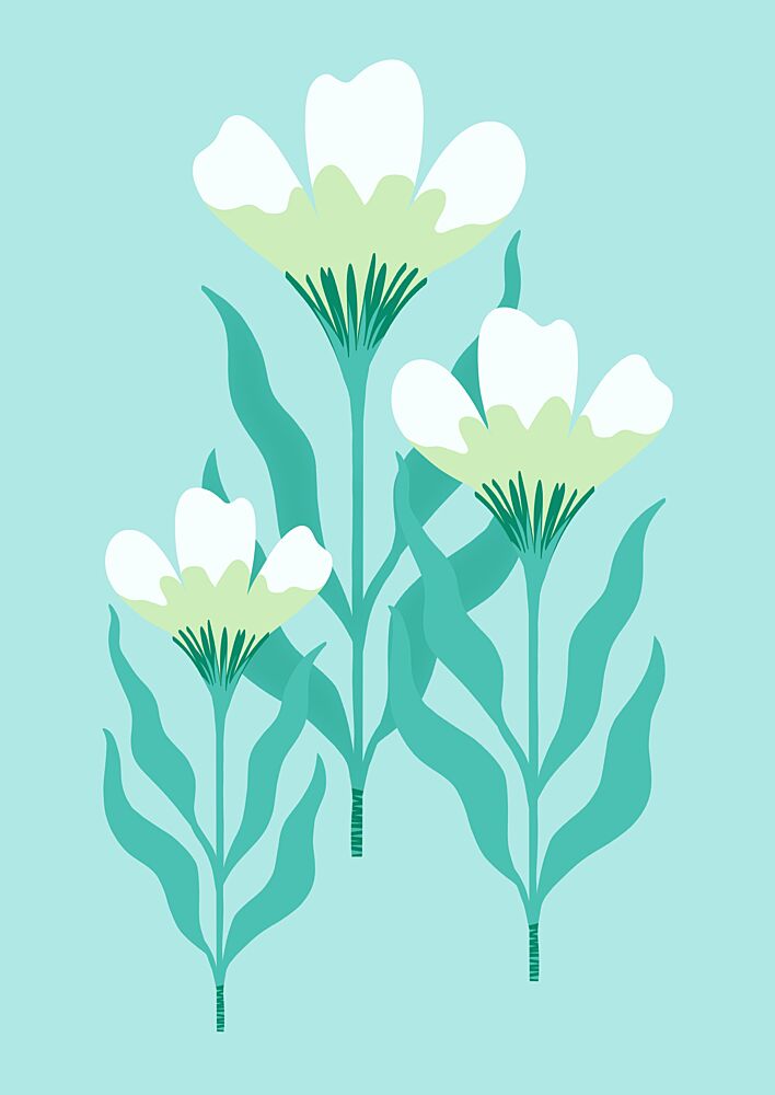 White Poppy Bouquet art print by Kristian Gallagher for $57.95 CAD