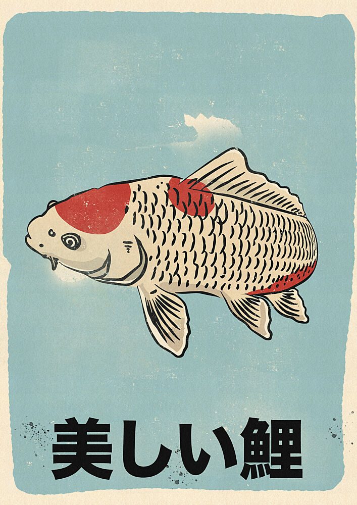 Beautiful Japanese Koi art print by Nicholas for $57.95 CAD