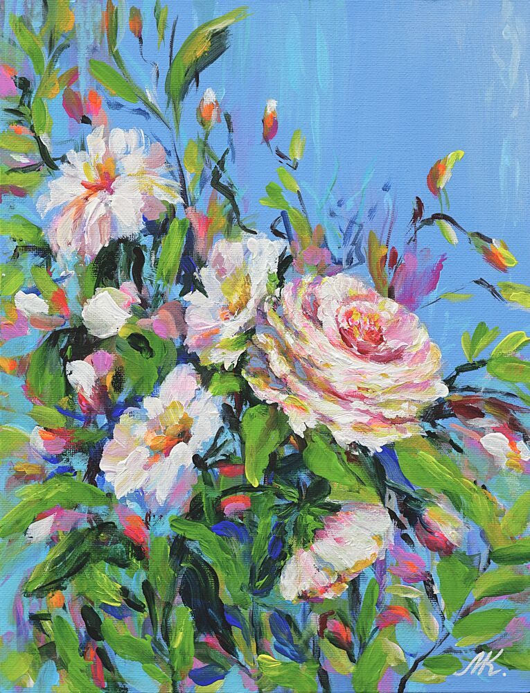 Vibrant Floral Bouquet art print by Marina Kozyr for $57.95 CAD