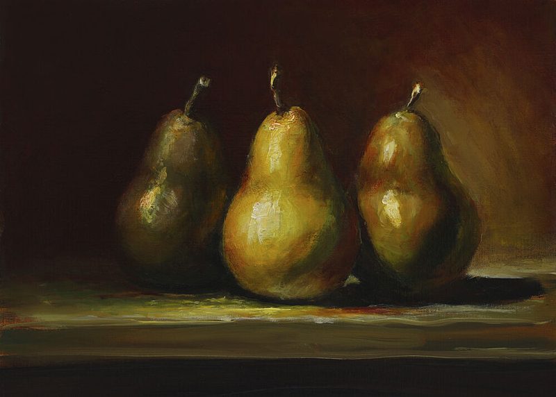 Glowing Still Life Pears art print by Marina Kozyr for $57.95 CAD