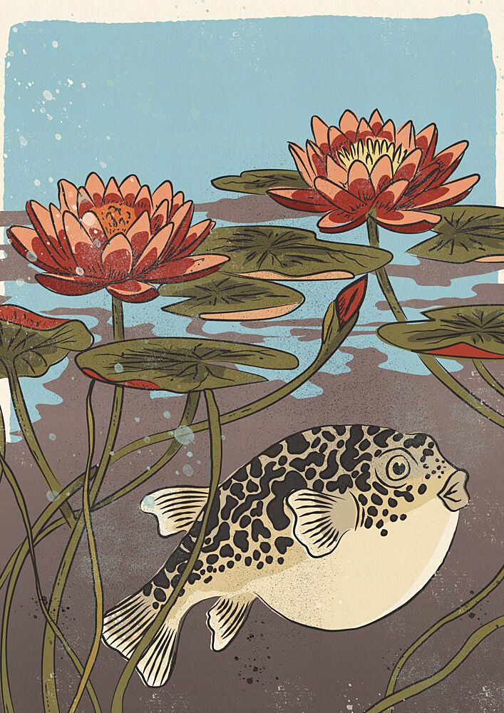 Spotted Puffer Pond art print by Nicholas for $57.95 CAD