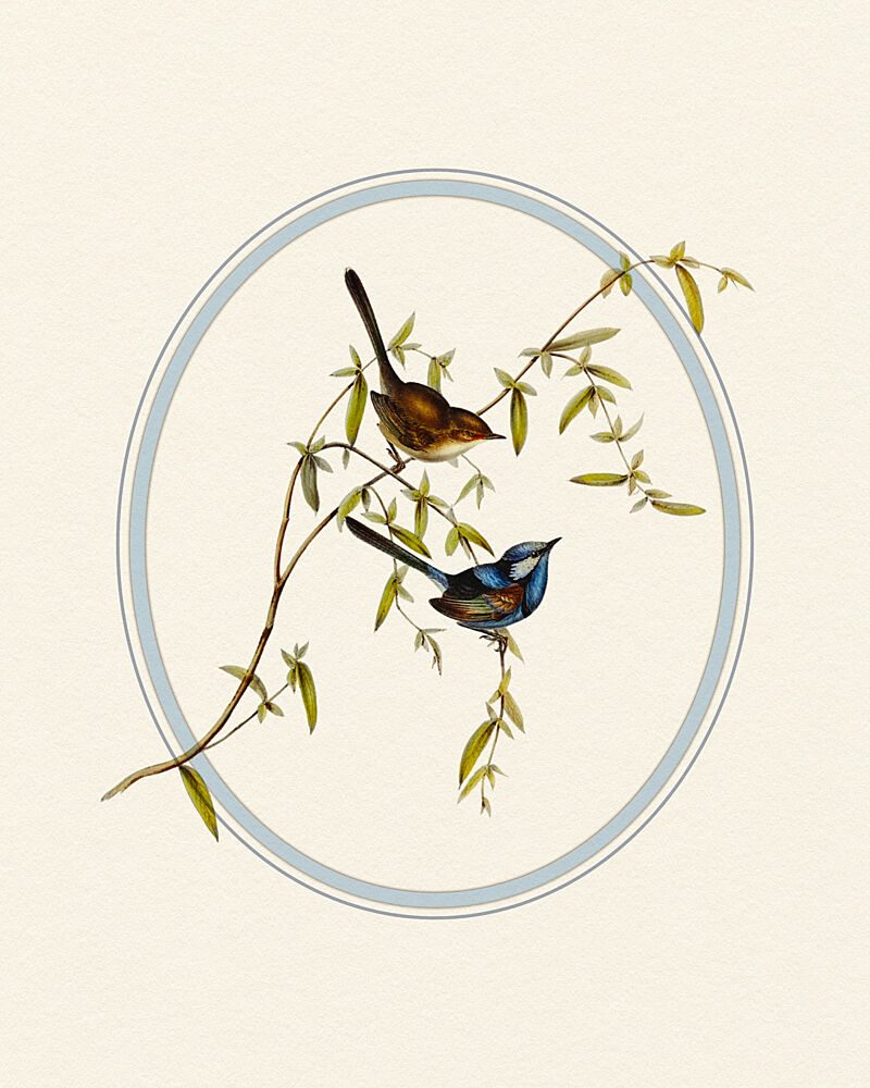 Serene Garden Birds art print by Wild Violets for $57.95 CAD