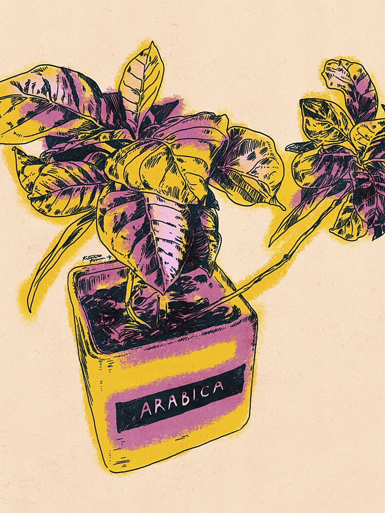 Vibrant Arabica Plant art print by Katariina Kosunen for $57.95 CAD