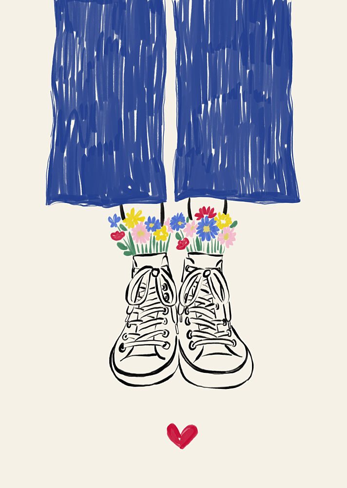 Flowery Shoes Love art print by Rio Soley for $57.95 CAD