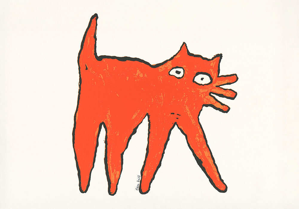 Orange Cat art print by Eden Kalif for $57.95 CAD
