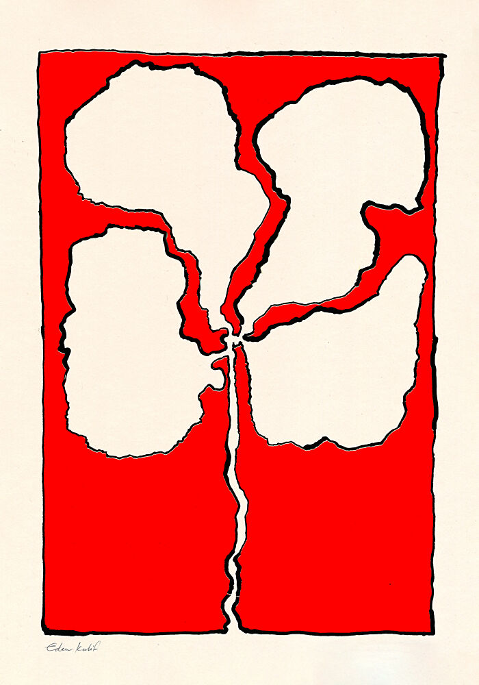 Red Flower art print by Eden Kalif for $57.95 CAD