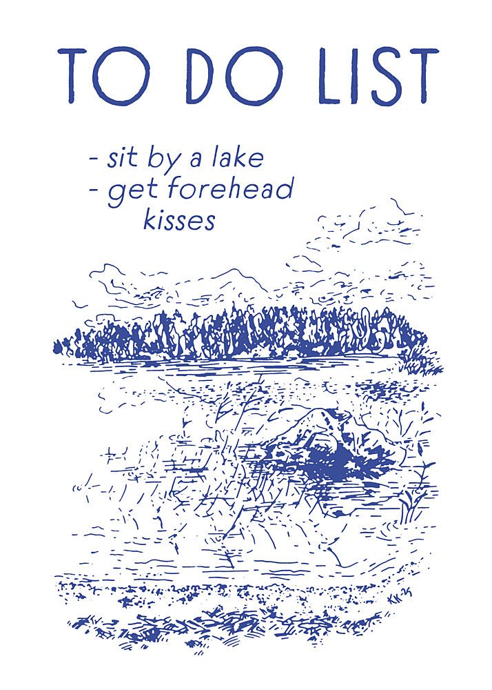 Serene Lake to do List art print by Katariina Kosunen for $57.95 CAD