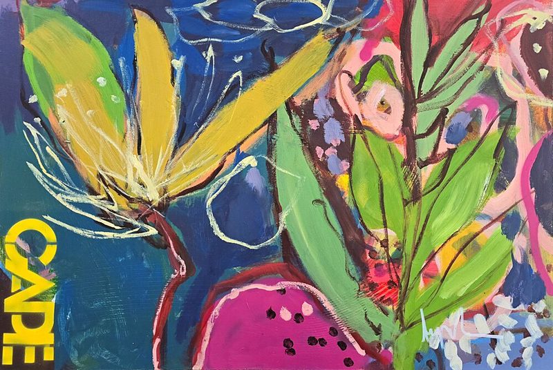 Watermelon Blossoms art print by Angela Maritz for $57.95 CAD