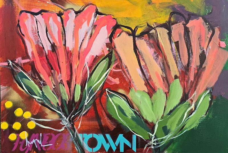 Vibrant City Flowers art print by Angela Maritz for $57.95 CAD