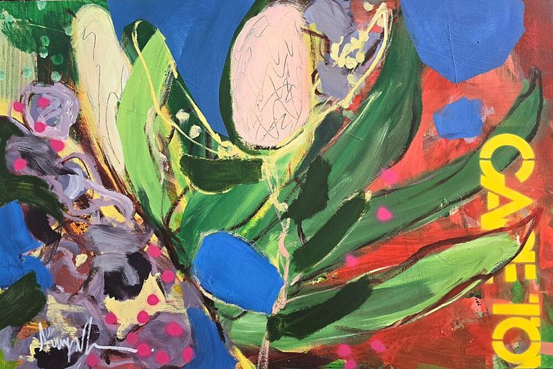 Colorful Botanical Abstraction art print by Angela Maritz for $57.95 CAD