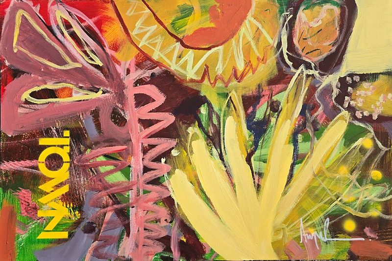 Colorful Abstract Expression art print by Angela Maritz for $57.95 CAD