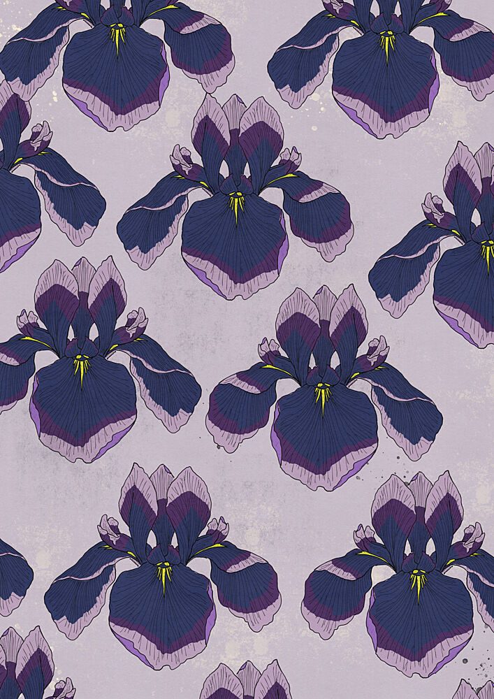 Elegant Iris Pattern art print by Nicholas for $57.95 CAD
