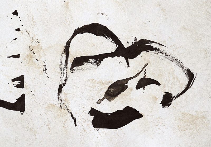 Abstract Ink Portrait art print by Santhosh Ch for $57.95 CAD