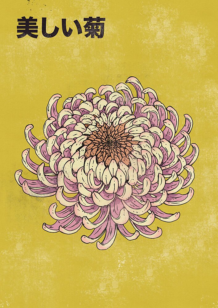 Japanese Chrysanthemum Art art print by Nicholas for $57.95 CAD