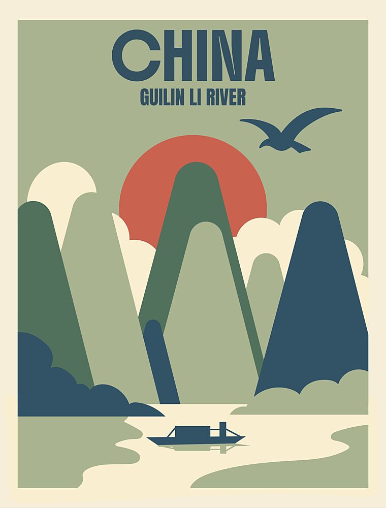 LI River Mountain Sunset art print by Marika Barsrsind for $57.95 CAD