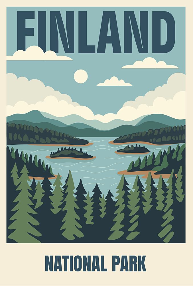Finland National Park Lake art print by Marika Barsrsind for $57.95 CAD