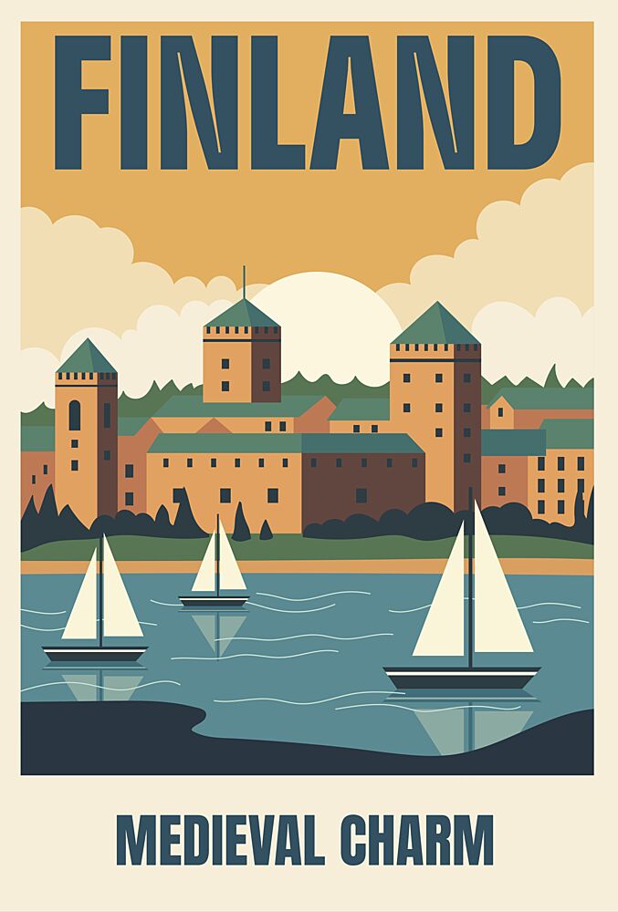 Finland Medieval Charm art print by Marika Barsrsind for $57.95 CAD