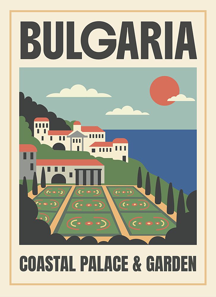 Coastal Palace and Garden art print by Marika Barsrsind for $57.95 CAD