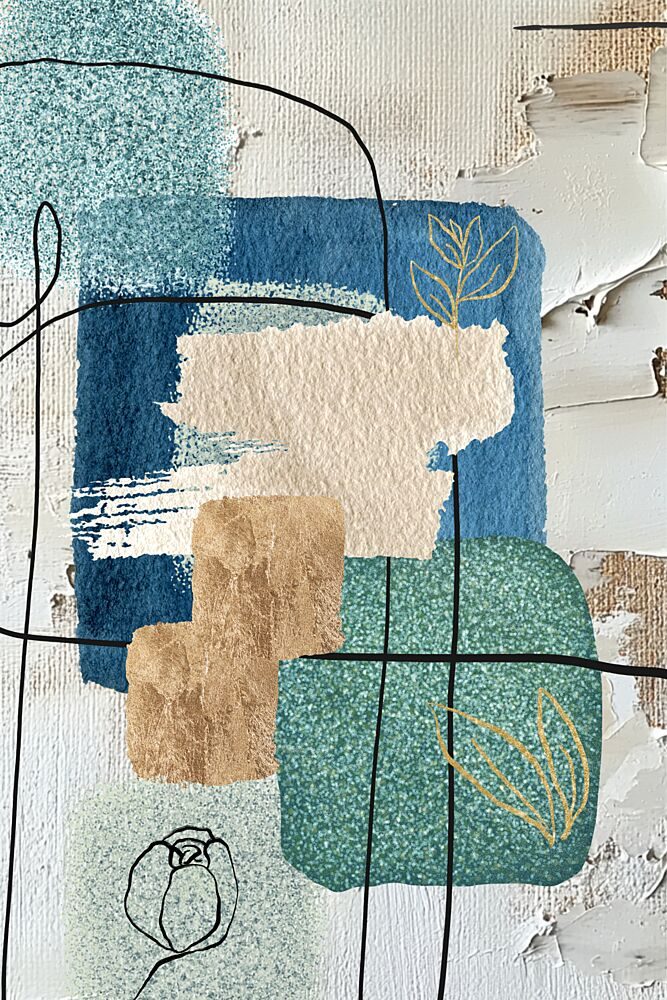 Serene Abstract Botanicals art print by Sally Ann Moss for $57.95 CAD