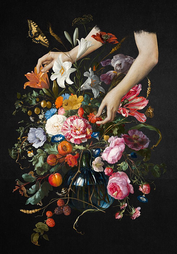 Hands in Floral Still Life art print by Marja van den Hurk for $57.95 CAD