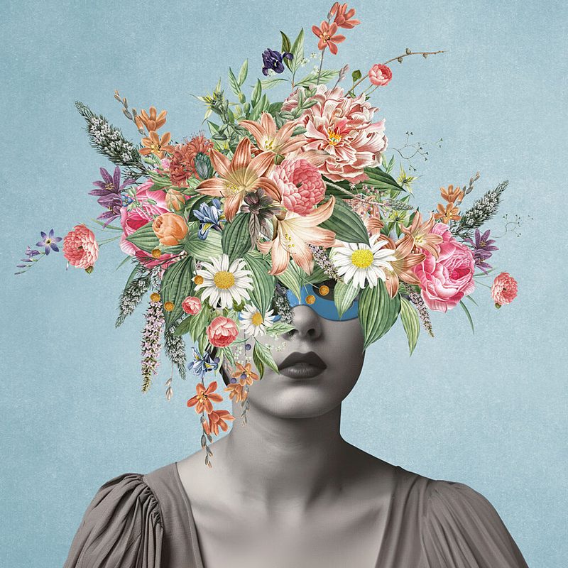 Dreamy Floral Woman art print by Marja van den Hurk for $57.95 CAD