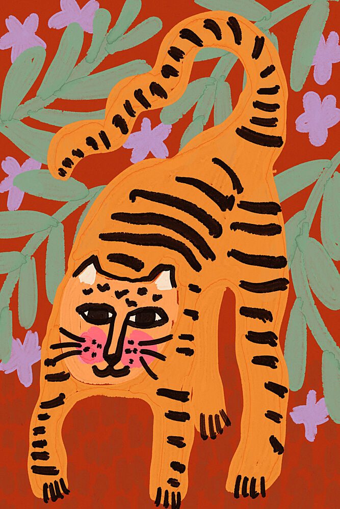 Tiger Garden art print by Treechild for $57.95 CAD