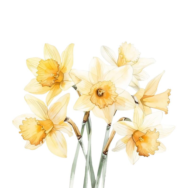 Yellow Spring Daffodils art print by Ohkimiko for $57.95 CAD