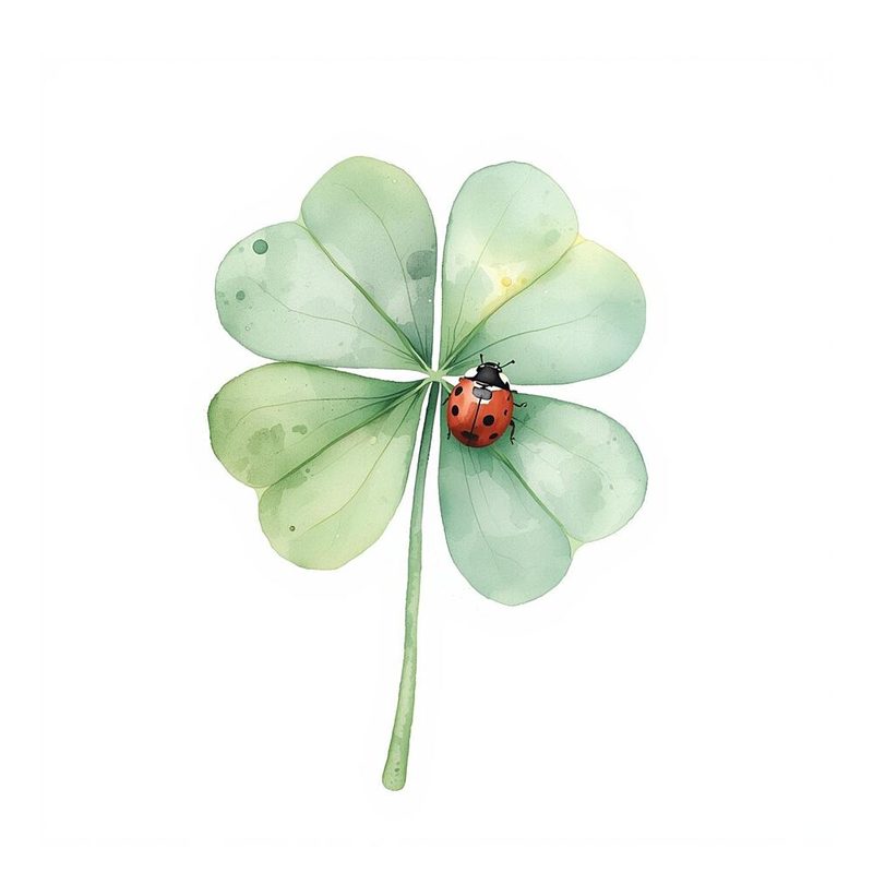 Lucky Ladybug Clover art print by Ohkimiko for $57.95 CAD
