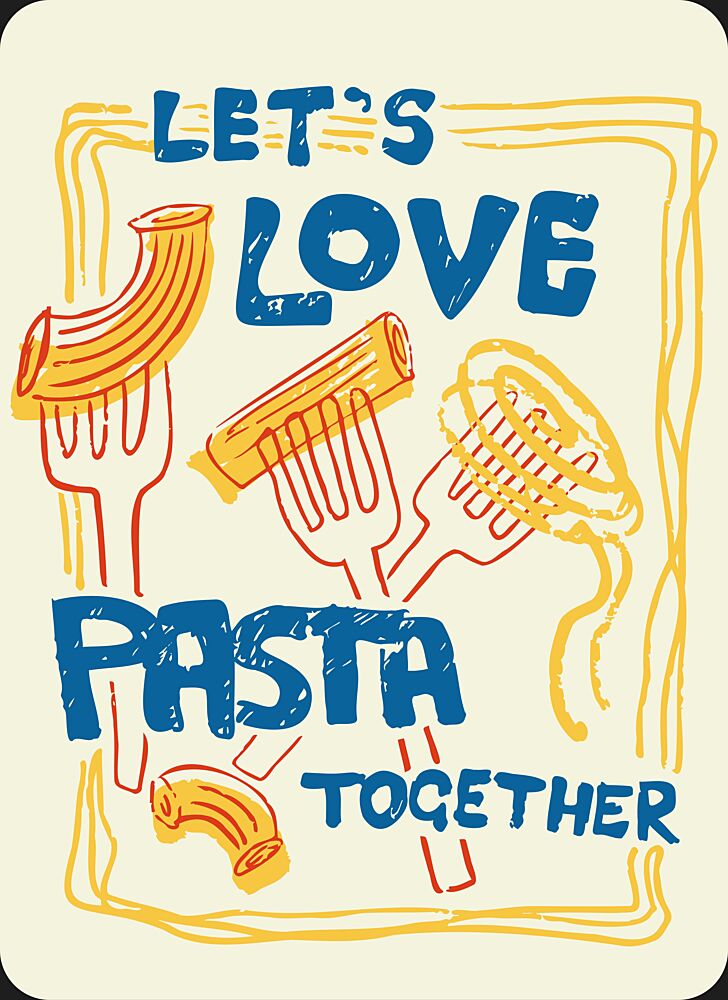 Love Pasta Together art print by Marika Barsrsind for $57.95 CAD