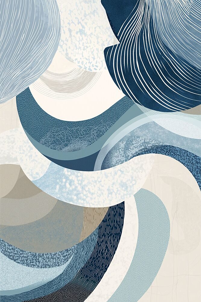 Abstract Ocean Flow art print by Sally Ann Moss for $57.95 CAD