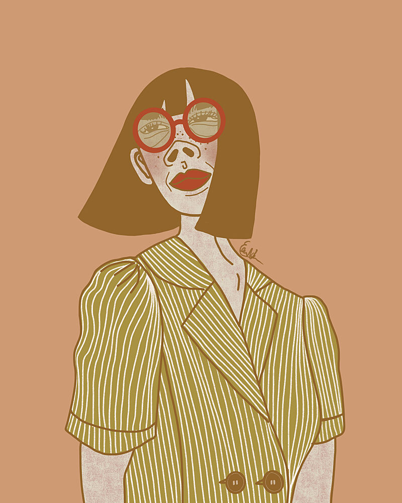Chic Woman City View art print by Elsa Natterdal for $57.95 CAD