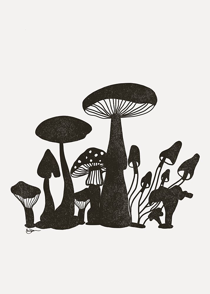 Enchanted Mushroom Forest art print by Elsa Natterdal for $57.95 CAD