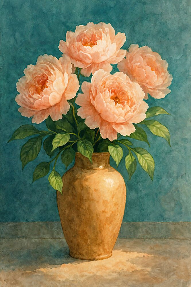 Elegant Peony Bouquet art print by Natalie Bruns for $57.95 CAD