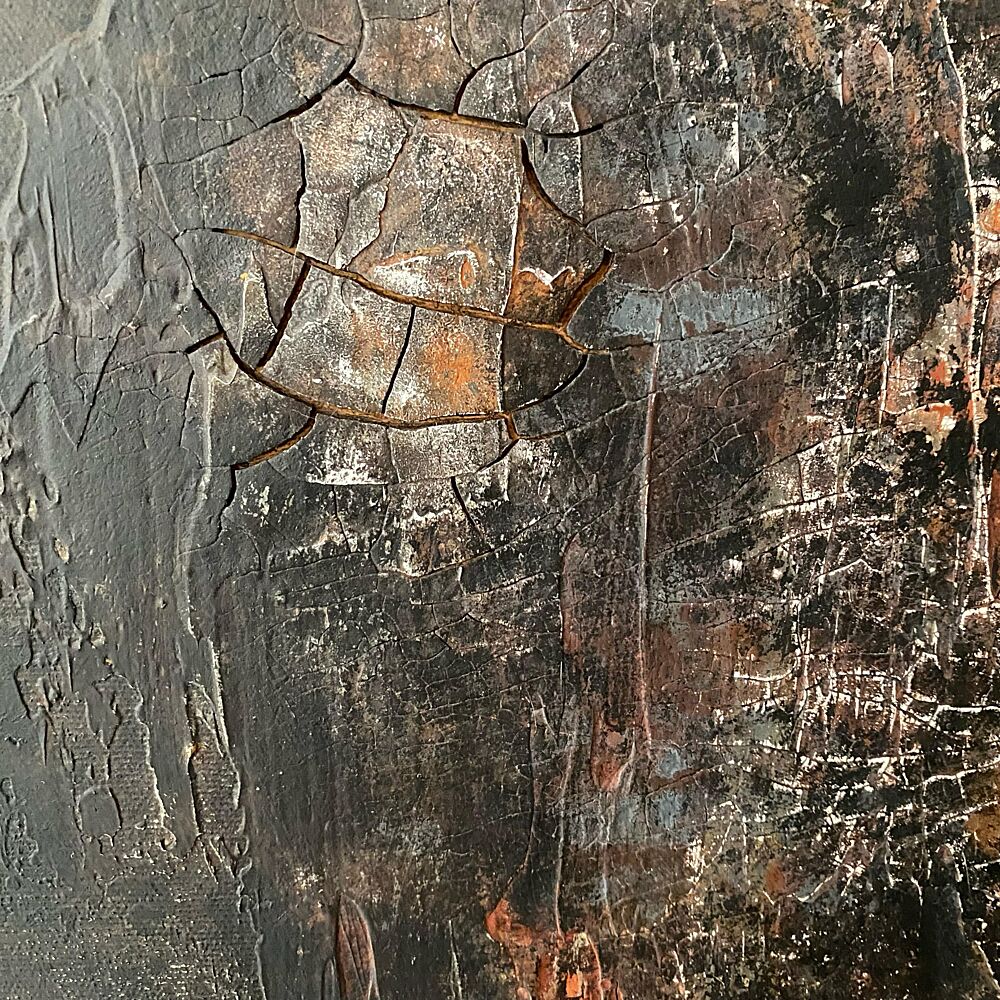 Dark Cracked Abstract art print by Gabriela Aleksandra Szuba for $57.95 CAD