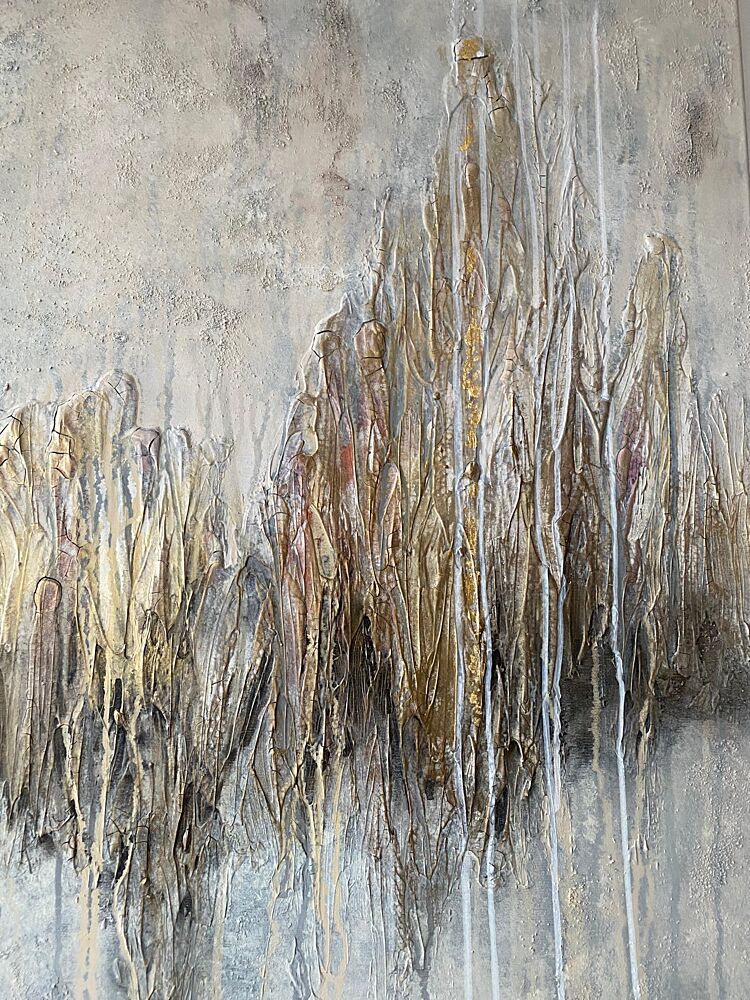Textured Gold Mountains art print by Gabriela Aleksandra Szuba for $57.95 CAD