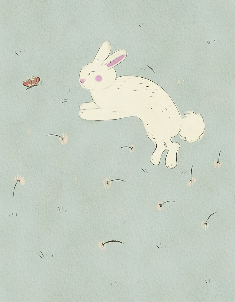 Hopping Bunny in Daisies art print by Nikita Jariwala for $57.95 CAD