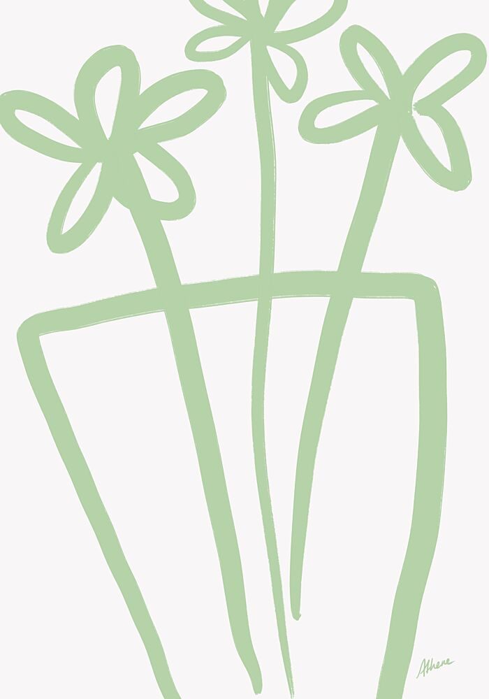 Green Flowers art print by Athene Fritsch for $57.95 CAD