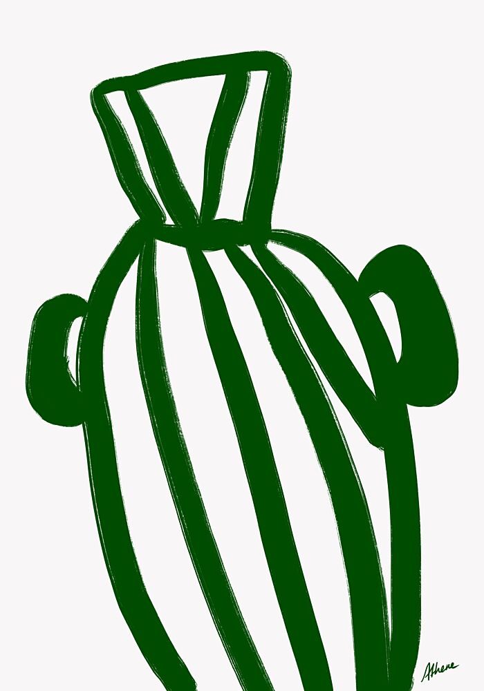 Dark Green Vase art print by Athene Fritsch for $57.95 CAD