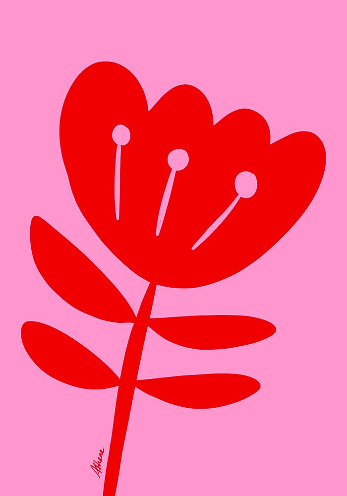 Red Flower art print by Athene Fritsch for $57.95 CAD