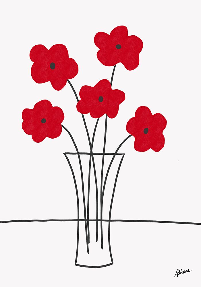 Poppies in Vase art print by Athene Fritsch for $57.95 CAD