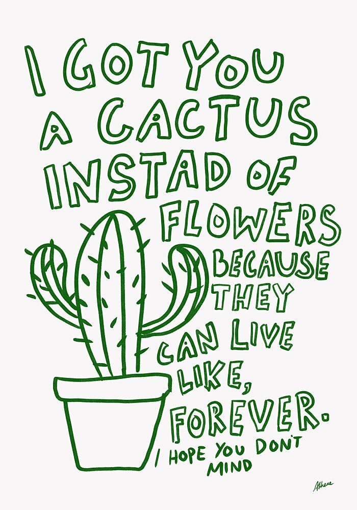 I Got You a Cactus art print by Athene Fritsch for $57.95 CAD