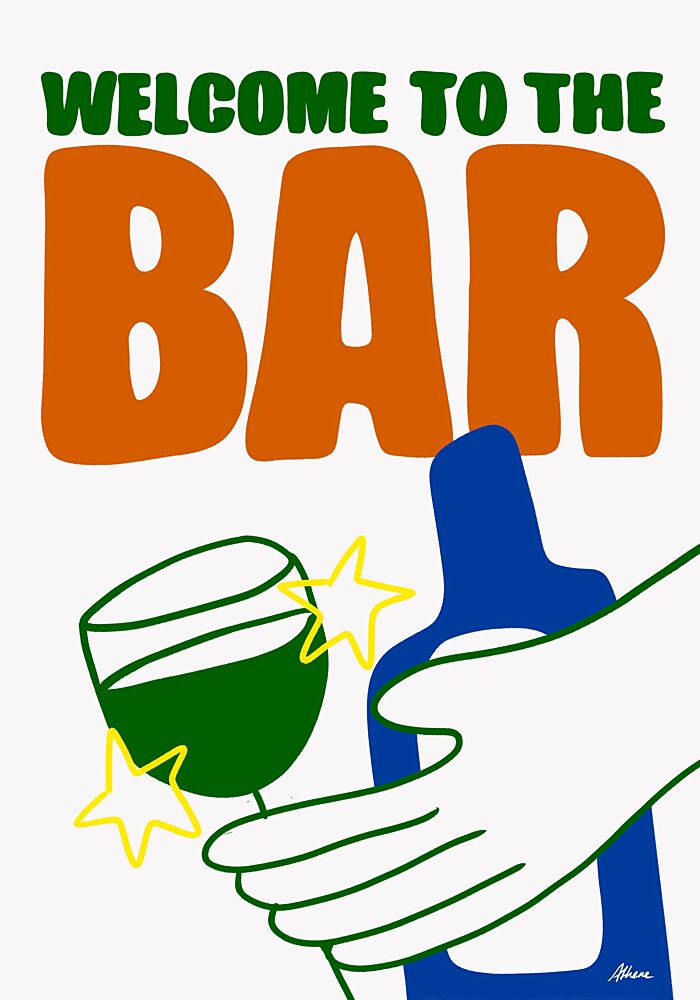 Welcome to the Bar art print by Athene Fritsch for $57.95 CAD