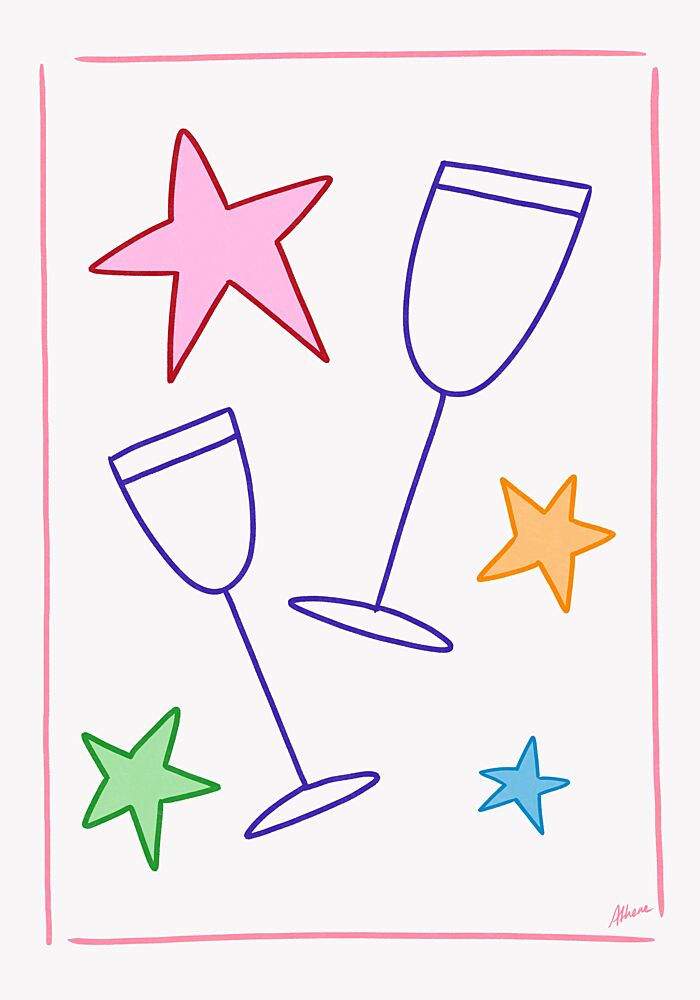 Wine and Stars art print by Athene Fritsch for $57.95 CAD