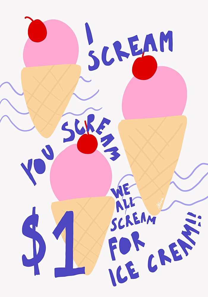 Ice Cream! art print by Athene Fritsch for $57.95 CAD