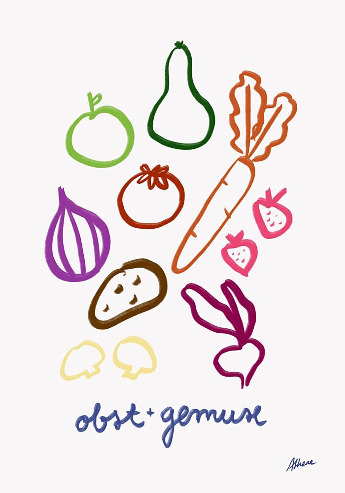 Obst Gemuse art print by Athene Fritsch for $57.95 CAD